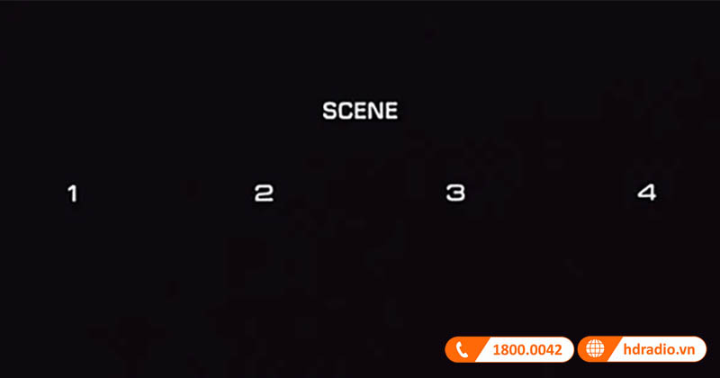Các nút SCENE với khả năng đặt trước các bài hát và đài phát