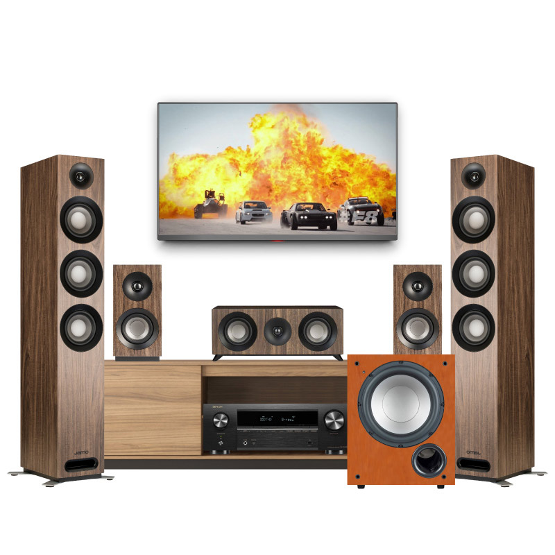 Bộ Dàn Âm Thanh Xem Phim 5.1 HD-AT04 (Jamo S809 HCS, sub Jamo C910, Denon AVR-X580BT)