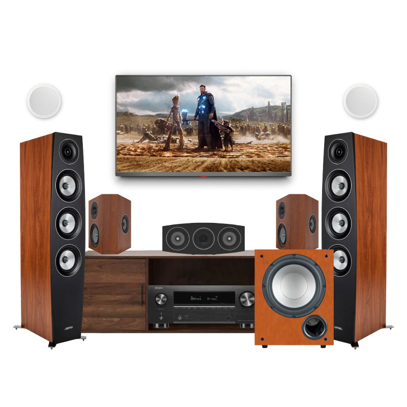 Bộ Dàn Âm Thanh Xem Phim Dolby Atmos 5.1.2 HD-AT08 (Denon AVC-X3800H, Jamo C97 II, C9 CEN II, C9 SUR II, C912, Jamo 6.5CS-T)