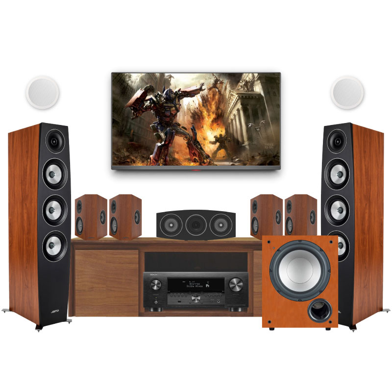 Bộ Dàn Âm Thanh Xem Phim Dolby Atmos 7.1.2 HD-AT09 (Denon AVC-X4800H, Jamo C97 II, C9 CEN II, C9 SUR II, C912, Jamo 6.5CS)