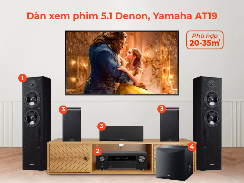 dàn xem phim denon, yamaha AT19