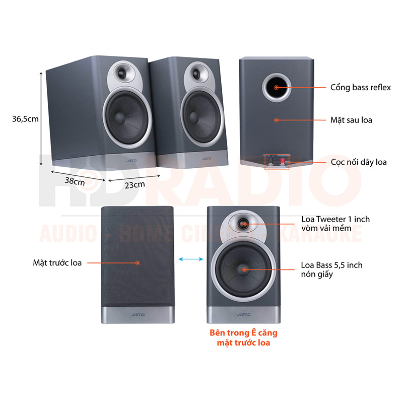 Loa Jamo S7-17B (Maximum output 104.2 dB, Tần số 64Hz - 25kHz)-5