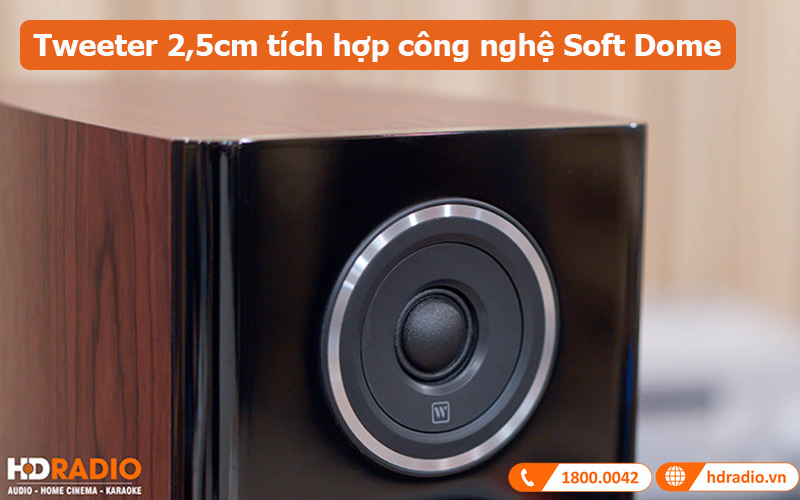 Loa Wharfedale Diamond 11.1 tweeter 2,5cm tích hợp công nghệ Soft Dome