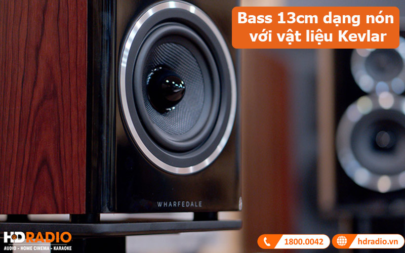 Loa Wharfedale Diamond 11.1 Bass 13cm dạng nón với vật liệu Kevlar