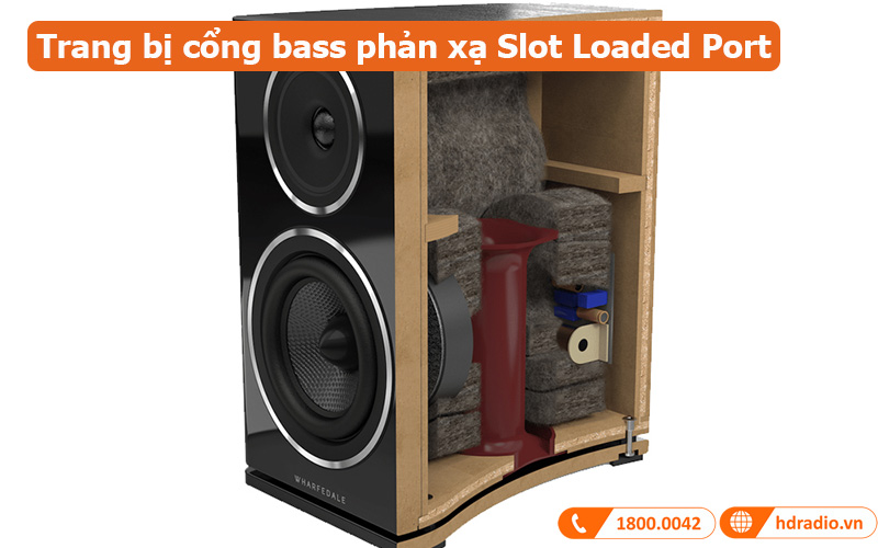 Loa Wharfedale Diamond 11.1 trang bị cổng bass phản xạ Slot Loaded Port