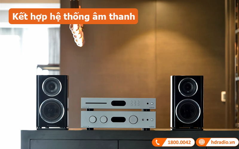 Loa Wharfedale Diamond 11.1 kết hợp hệ thống âm thanh 