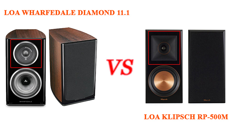 so sánh loa Wharfedale Diamond 11.1 và loa Klipsch RP-500M