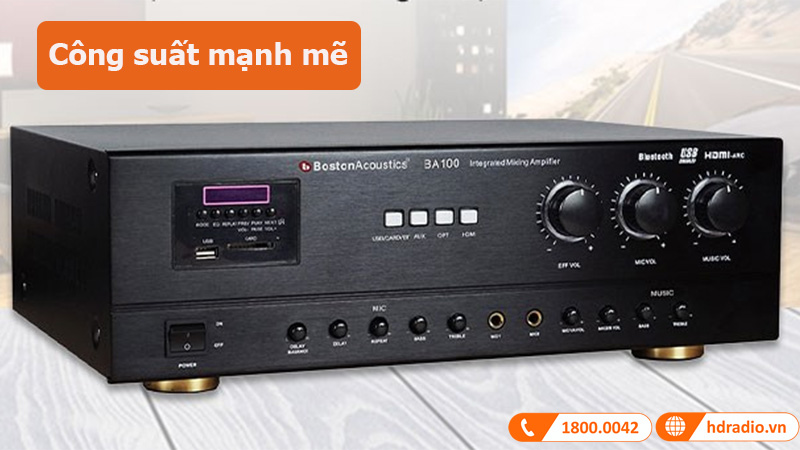 Amply Boston Acoustics BA100 công suất mạnh mẽ 