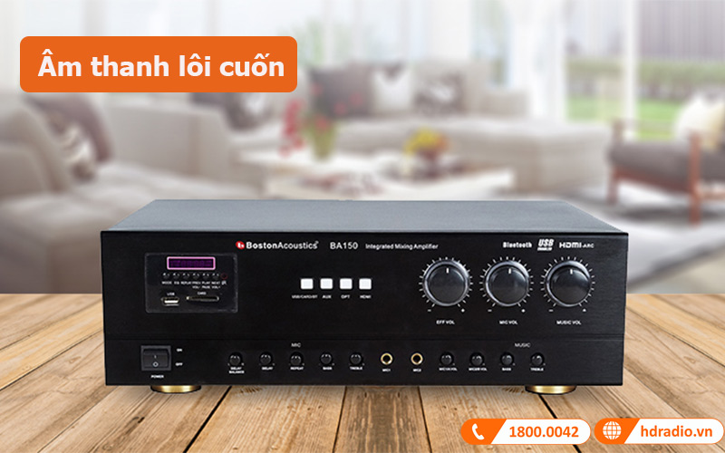 Amply Boston Acoustics BA150 âm thanh lôi cuốn 