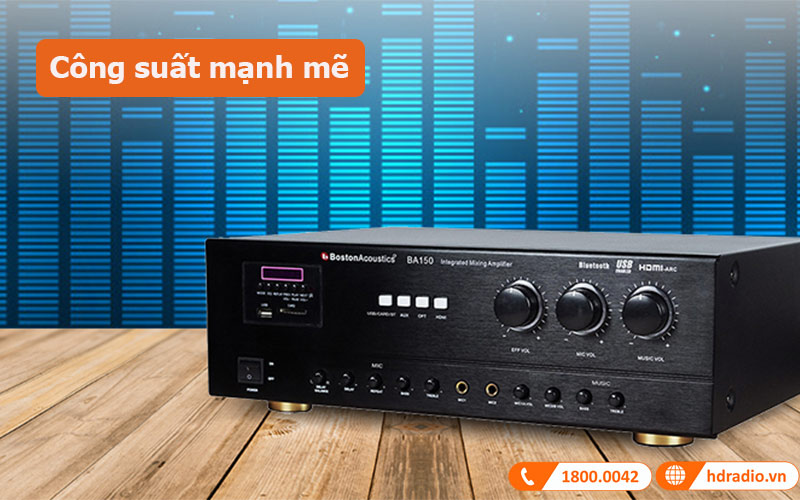 Amply Boston Acoustics BA150 công suất mạnh mẽ 