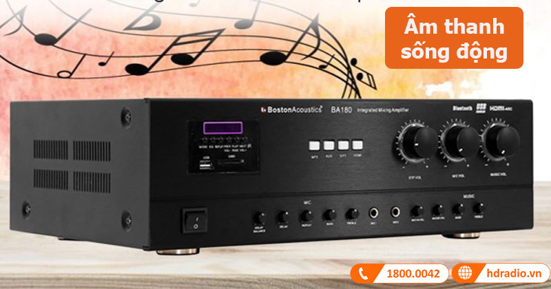Amply Boston Acoustics BA180 âm thanh sống động 