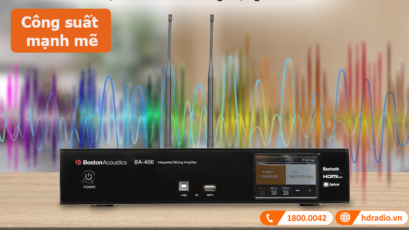 Amply Boston Acoustics BA400 công suất mạnh mẽ