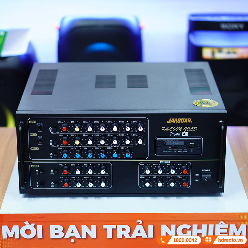 Amply Jarguar 506N Gold Digital, 1800W/4 Kênh, Bluetooth, Anti-Feedback-1
