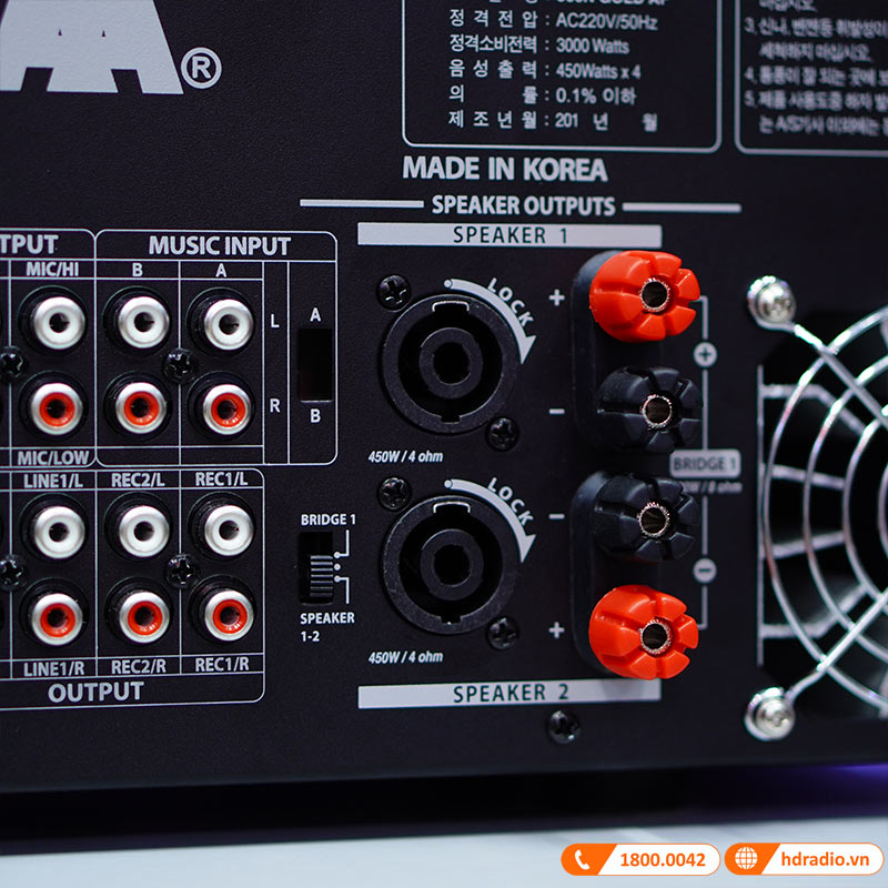 Amply Jarguar 506N Gold Digital, 1800W/4 Kênh, Bluetooth, Anti-Feedback-15