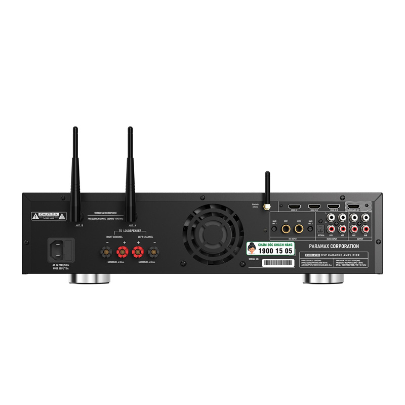 Amply Paramax EURO A700, 2 Kênh, 700W, 8Ohms, Bluetooth 5.0, HDMI, USB, Kèm 2 micro không dây-7