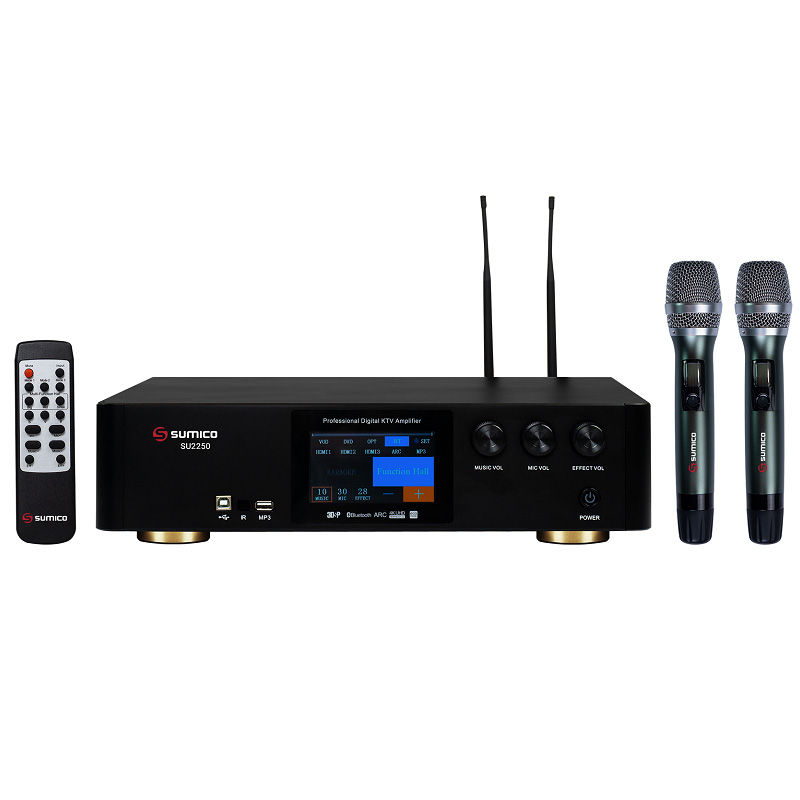 Amply Sumico SU2250, 300W/CH, Bluetooth, RCA, USB, HDMI, Optical