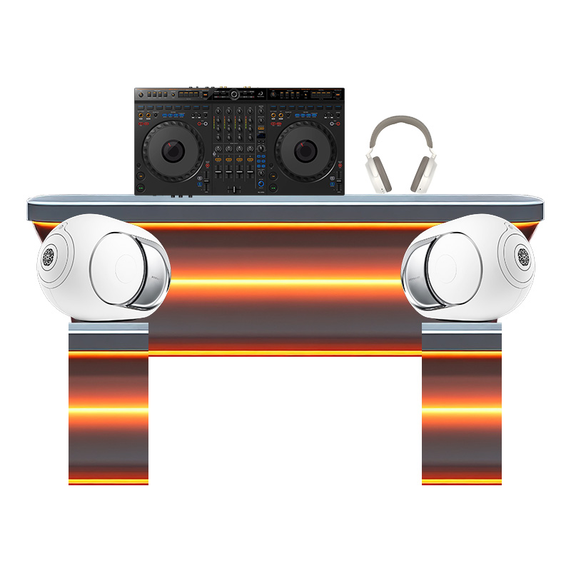 Dàn âm thanh DJ AlphaTheta, Devialet, Sennheiser DHD342 (DDJ-GRV6, Phantom I 103DB, Momentum 4 Wireless)