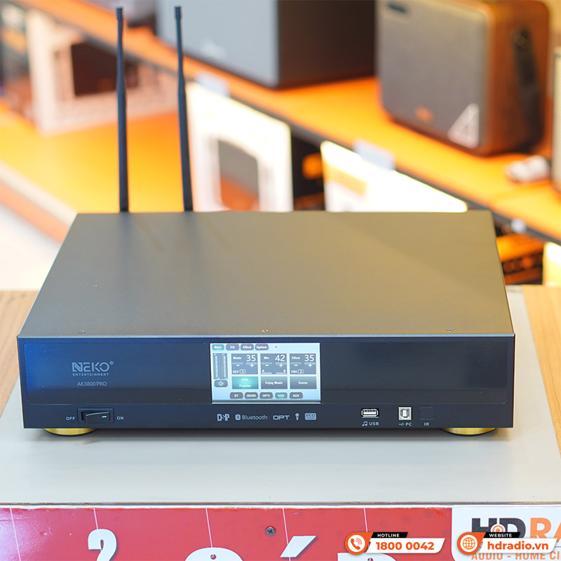 Cục Đẩy Liền Vang Neko AK3800 Pro, 700W x 2 Kênh, Màn Hình Cảm Ứng, Bluetooth-11