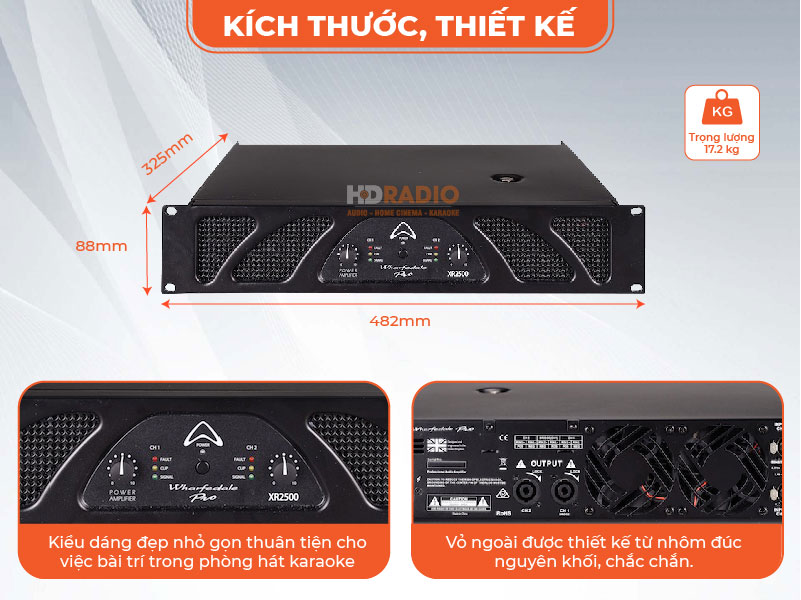 Kích thước Wharfedale XR2500