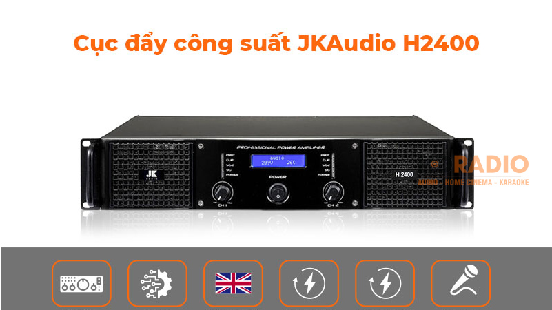 cuc day JKAudio H2400 trong dan karaoke jbl hk51