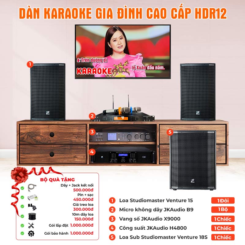 Dàn karaoke gia đình cao cấp HDR12