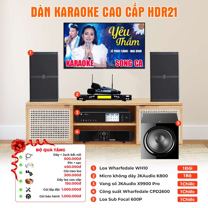 Dàn karaoke cao cấp HDR21