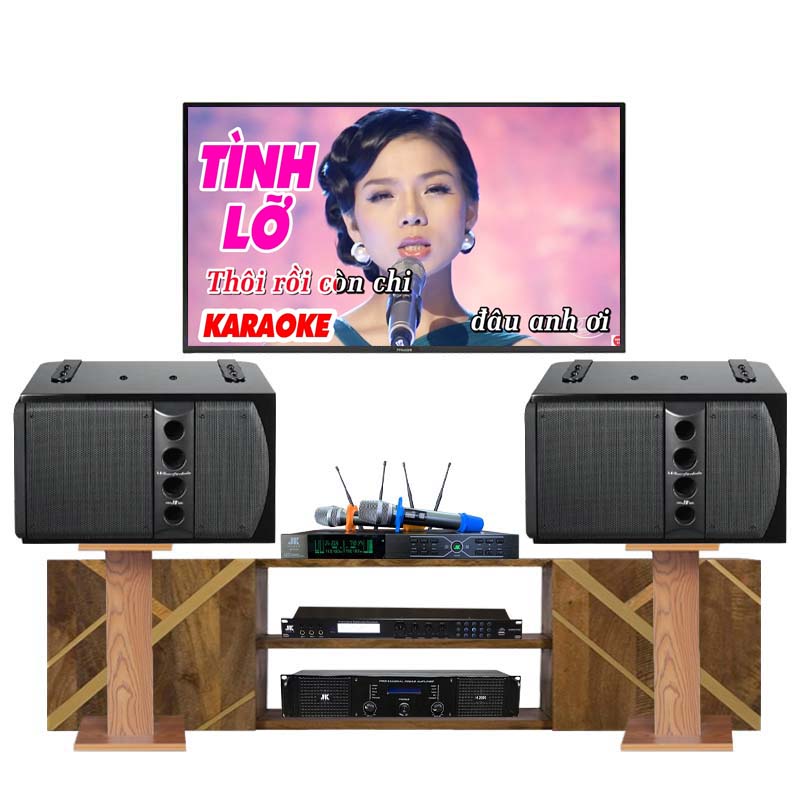 Dàn karaoke Wharfedale HK26 (Wharfedale 5090, Công suất, Vang số, Micro Không dây)