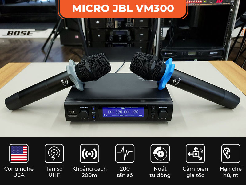 Dàn karaoke JBL HK92 - micro JBL VM300