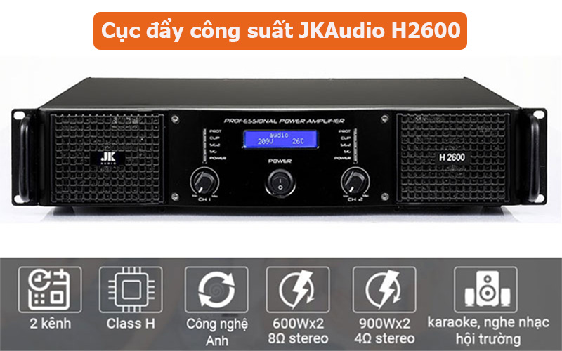 Dàn karaoke JBL HK42 Cục đẩy công suất JKAudio H2600