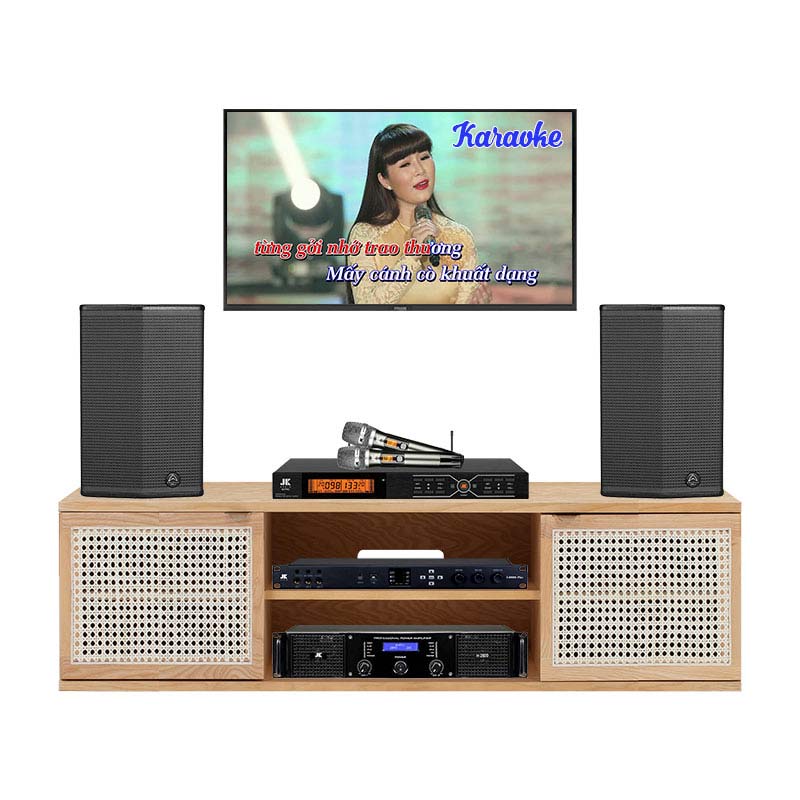 Dàn Karaoke Wharfedale KH53 (Wharfedale Sigma X10, Công suất, X6000 Plus, micro B3 Pro)