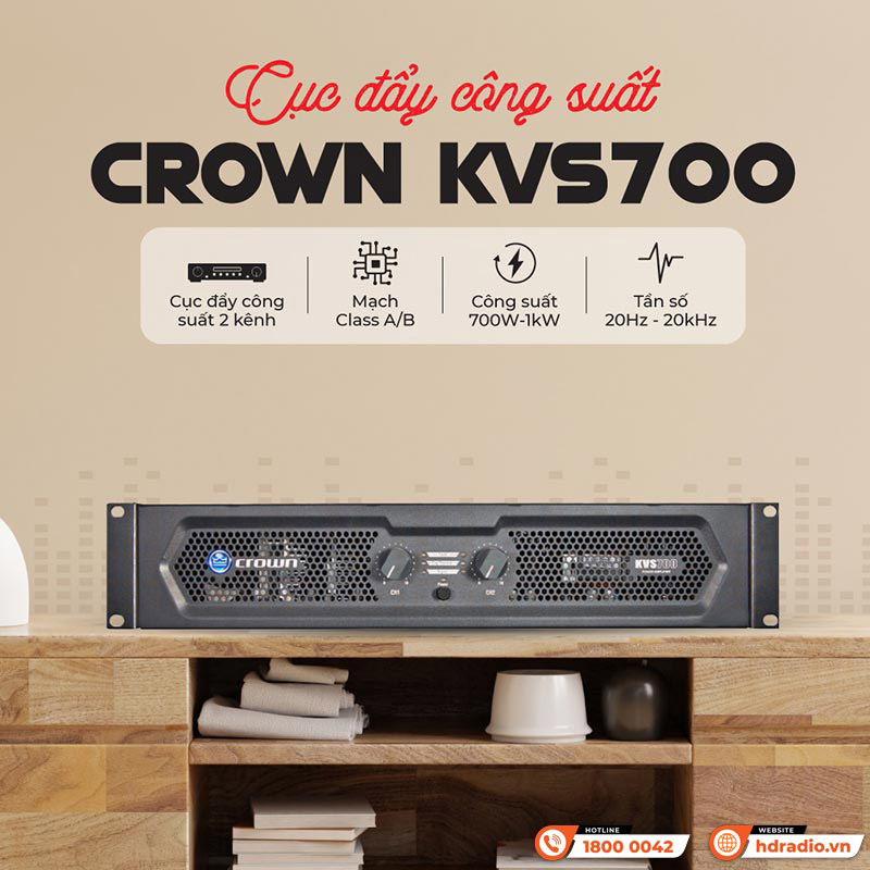 Cục đẩy công suất Crown KVS700