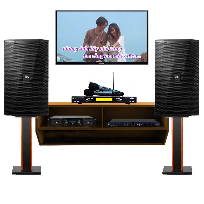 Dàn karaoke JBL cao cấp GD63 (Loa JBL KPS1, Đẩy JK H2600,  Vang JK X6000 Plus, Mic JKAudio K800)