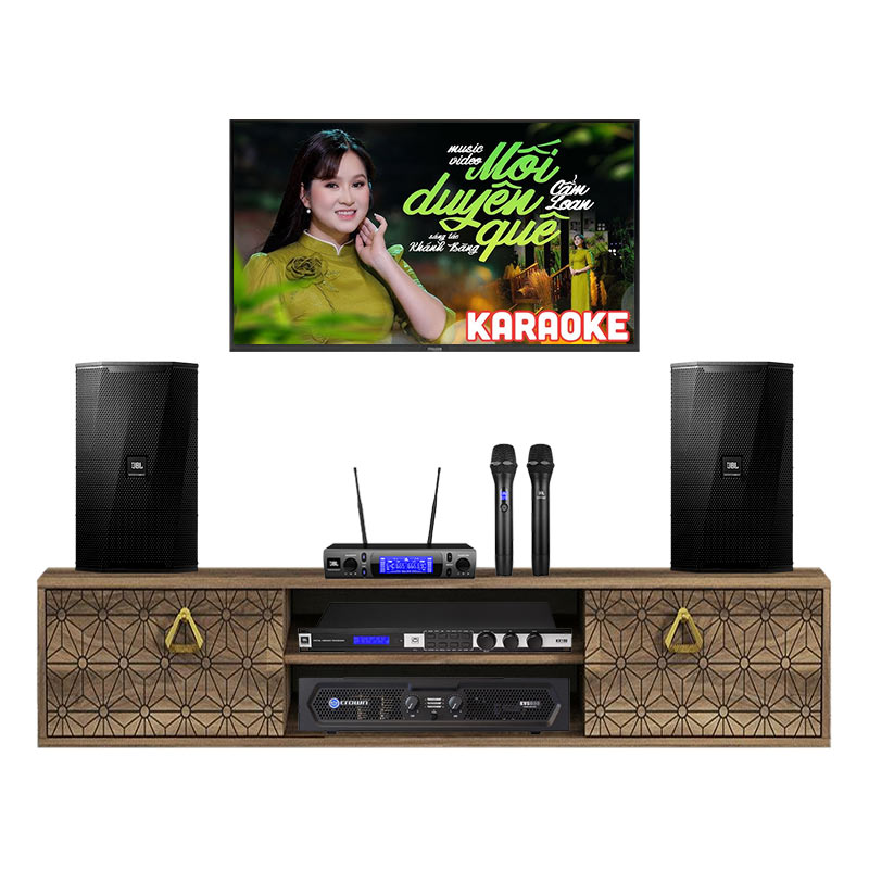Dàn karaoke JBL cao cấp GD64 (JBL KPS1, Crown KVS500, JBL KX180A, JBL VM300)