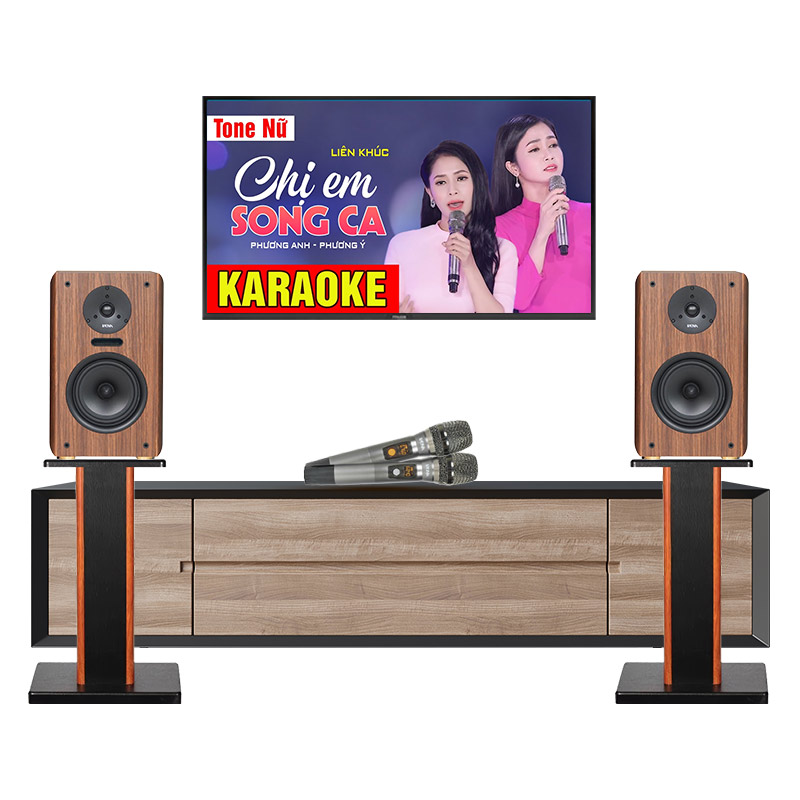 Dàn karaoke mini GD04 (Kadma BS36i, Chân loa KST50)