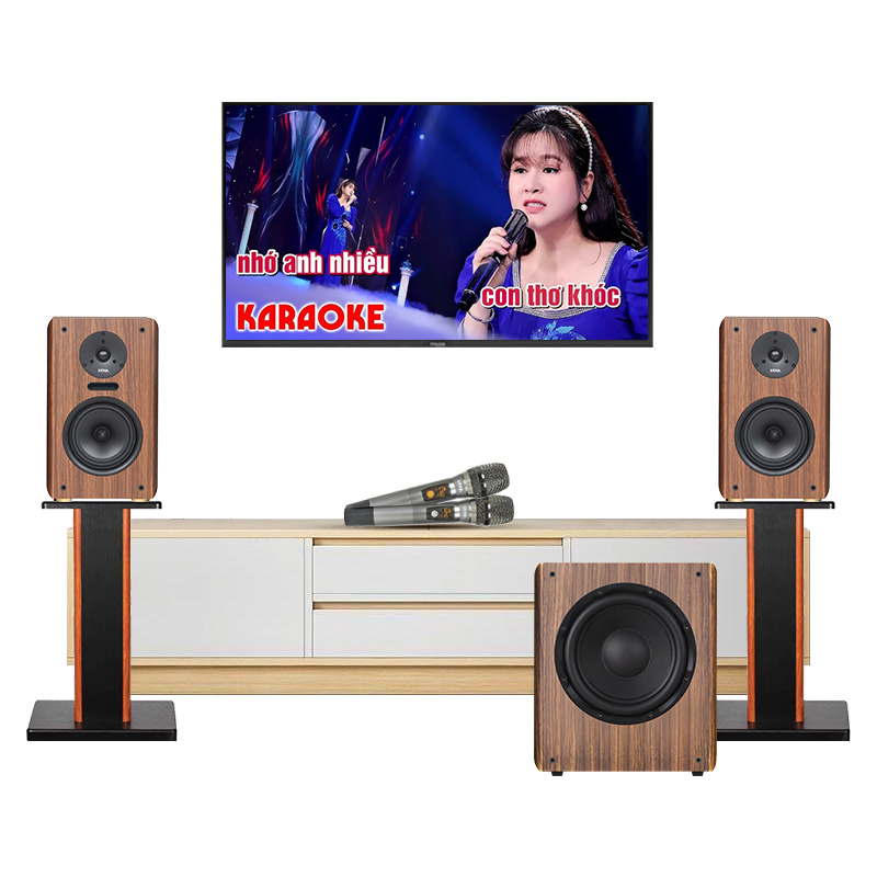 Dàn karaoke mini GD07 (Kadma BS36i, Sub Su30, chân loa KST50)