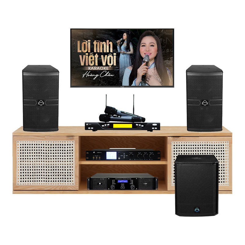 Dàn karaoke cao cấp HDR84 (Wharfedale Anglo X12A, AX15B, JKaudio H2600, X9000 Pro, K800)