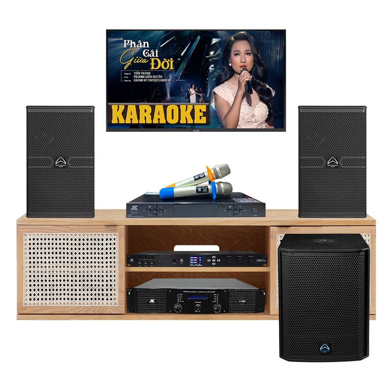 Dàn karaoke cao cấp HDR88 (Wharfedale ANGLO E312, AX15B, JKAudio H2800, B5 Plus, X6000 Plus)