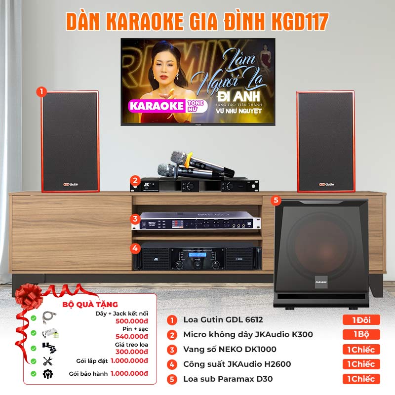 Dàn karaoke gia đình KGD117