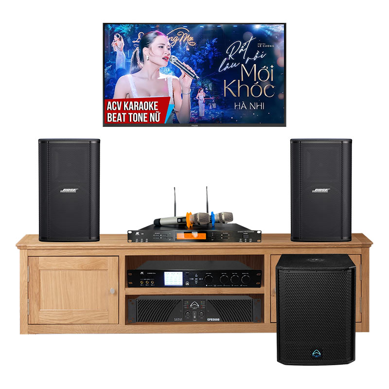 Dàn karaoke gia đình KGD134 (Bose ShowTime SK12, Wharfedale CPD3600, JKAudio X9000 Pro, B9, sub Wharfedale AX15B)