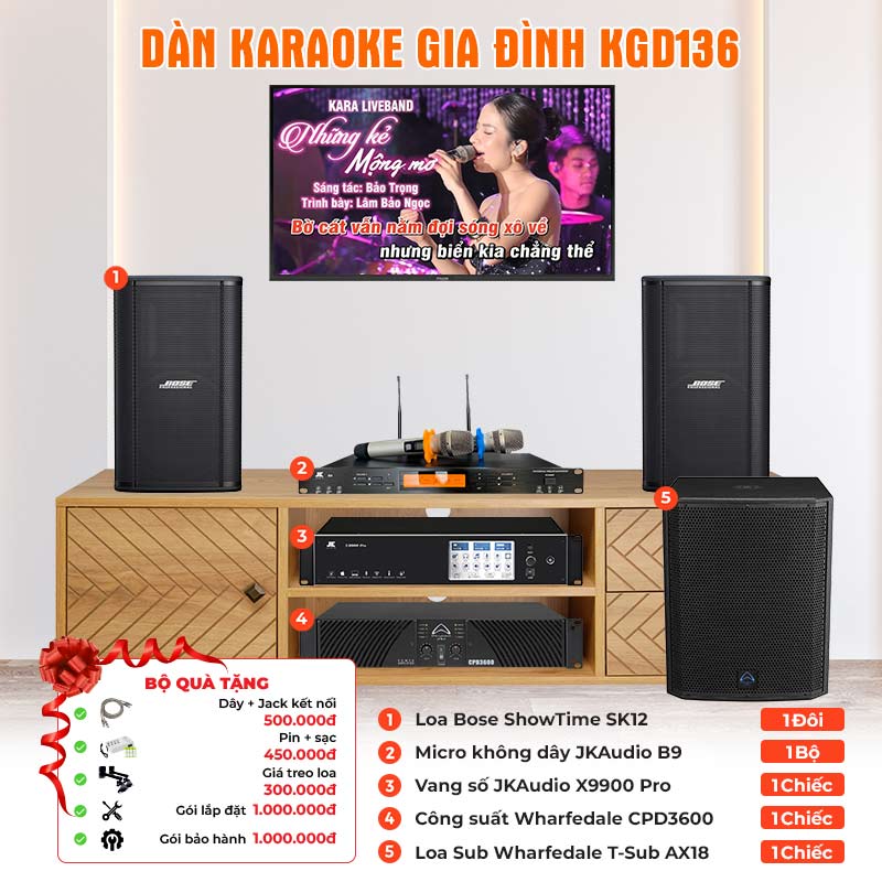 Dàn karaoke gia đình KGD136