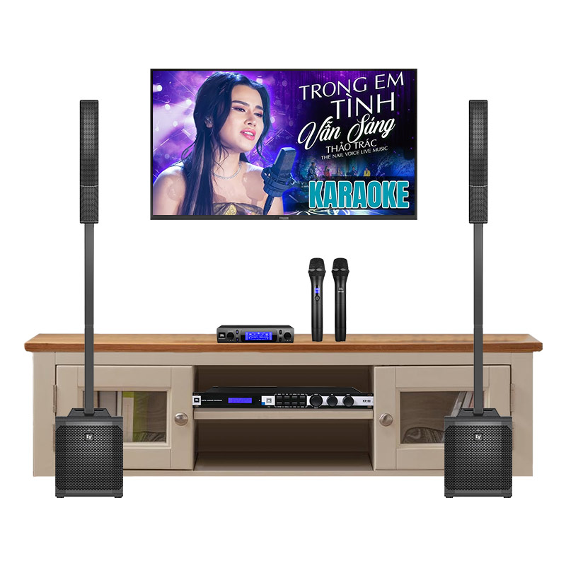 Dàn karaoke gia đình KGD181 (Electro voice Evolve 30M, JBL KX180A, JBL VM300)