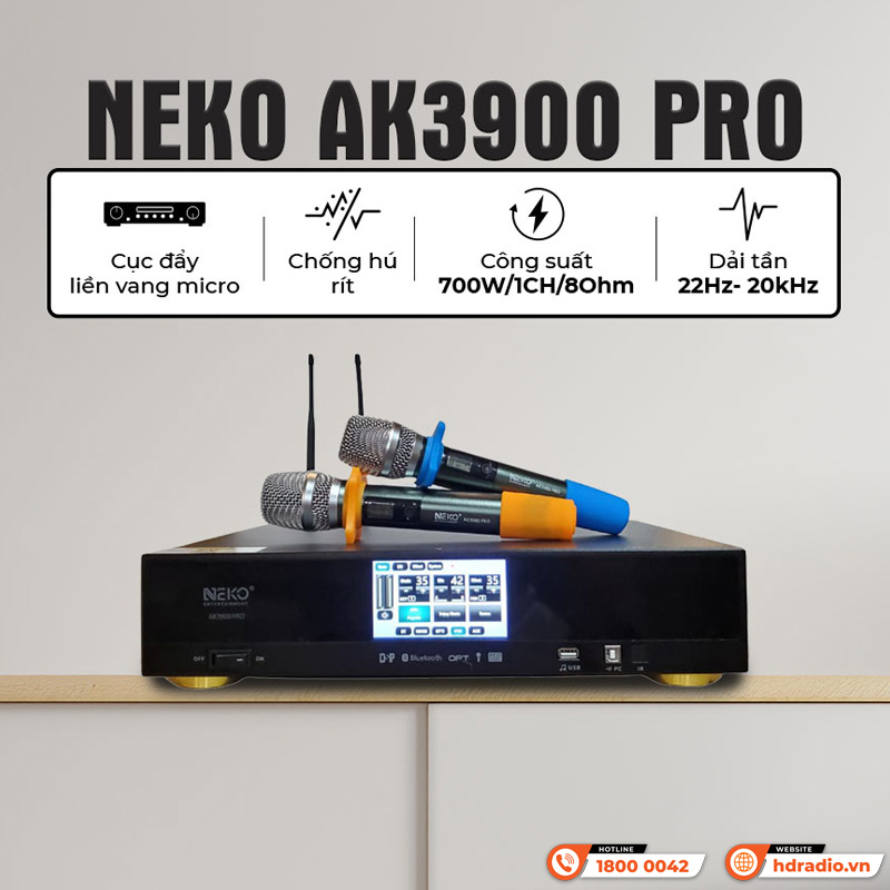Đẩy liền vang mic Neko AK3900 Pro Đẩy liền vang mic Neko AK3900 Pro