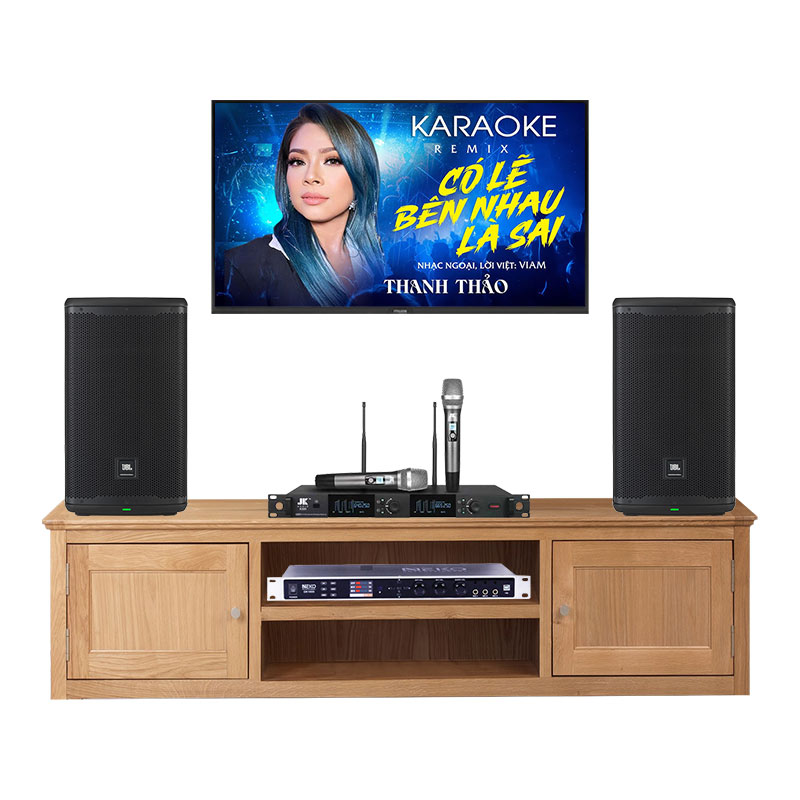 Dàn karaoke gia đình KGD224 (JBL Eon 710, NEKO DK1000, JKaudio K300)