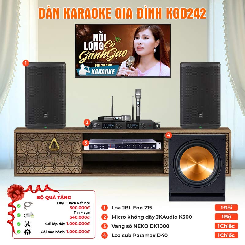 Dàn karaoke gia đình KGD242 Dàn karaoke gia đình KGD242