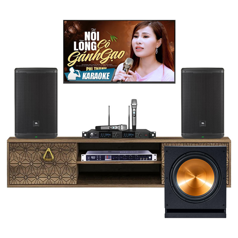 Dàn karaoke gia đình KGD242 (JBL Eon 715, Neko DK1000, JKaudio K300, Paramax D40)