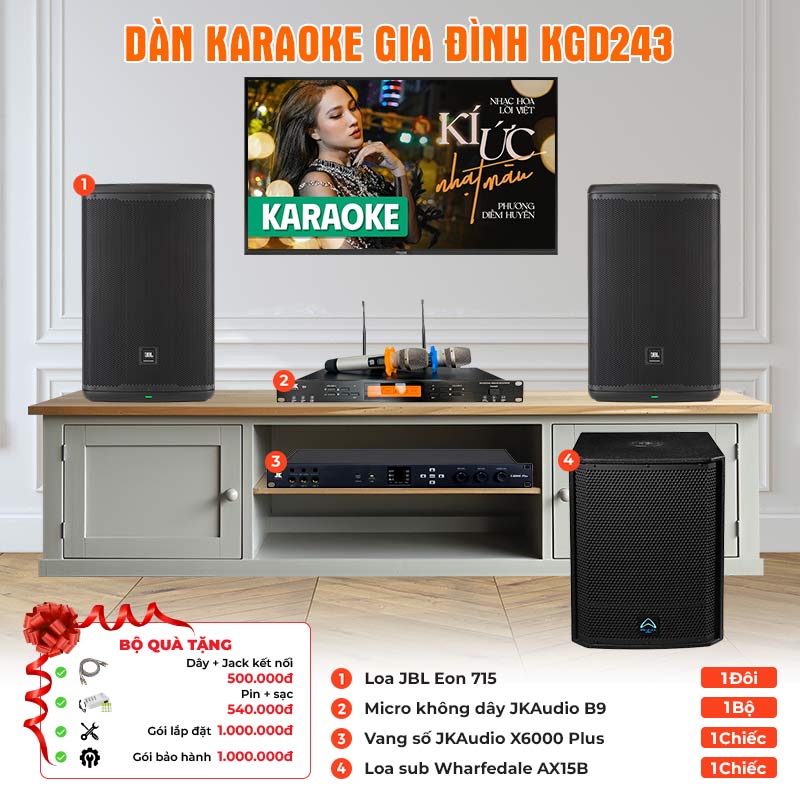Dàn karaoke gia đình KGD243 Dàn karaoke gia đình KGD243