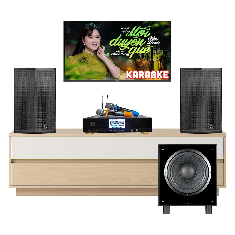 Dàn karaoke gia đình KGD33 (Wharfedale Sigma X10, SW12, Neko AK3900 Pro)