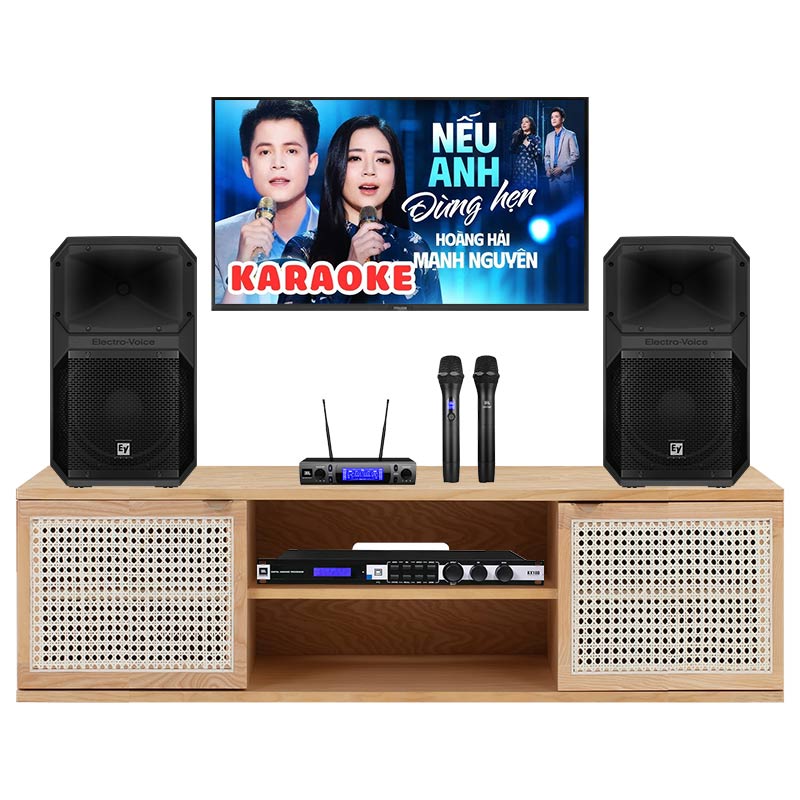 Dàn karaoke gia đình KGD95 (Electro voice Eviva 12P, JBL KX180A, JBL VM300)