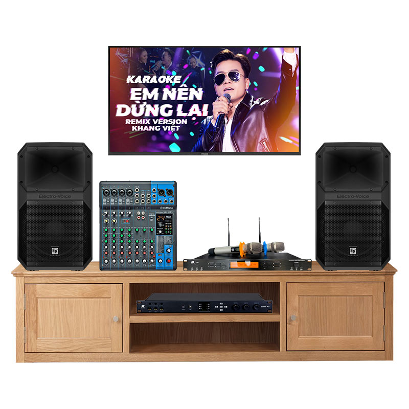 Dàn karaoke gia đình KGD97 (Electro voice Eviva 12P, Yamaha MG10XU, JKaudio X6000 Plus, B9)