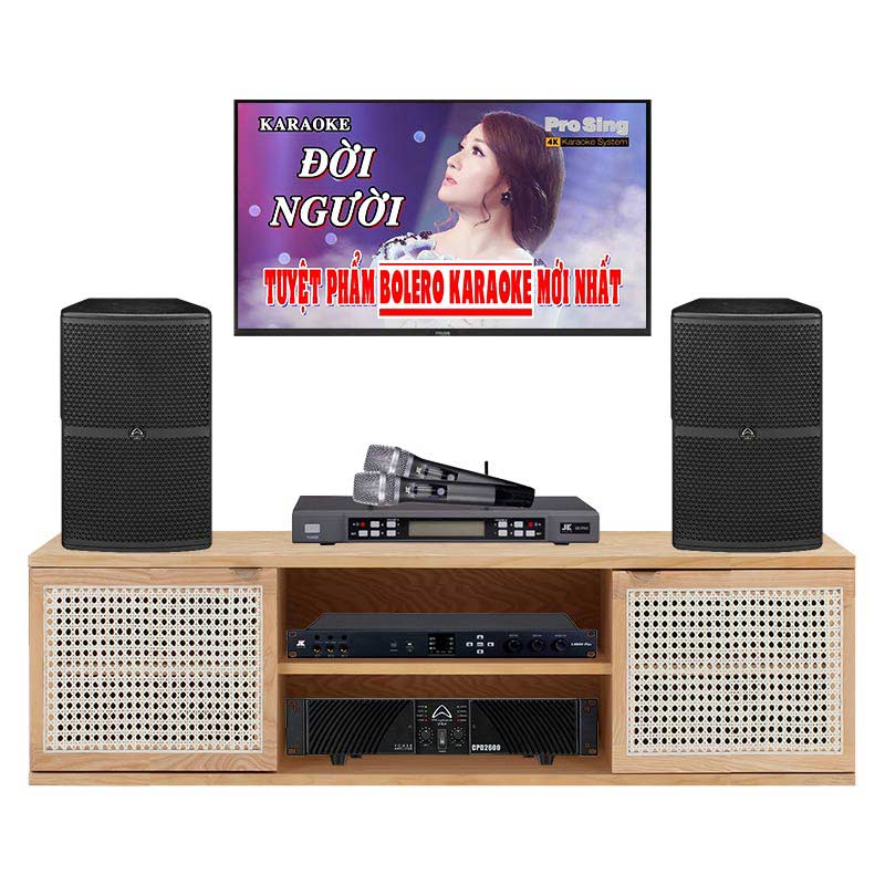 Dàn karaoke gia đình KHD25 (Wharfedale WH12, CPD2600, JKaudio X6000 Plus, B5 Pro)
